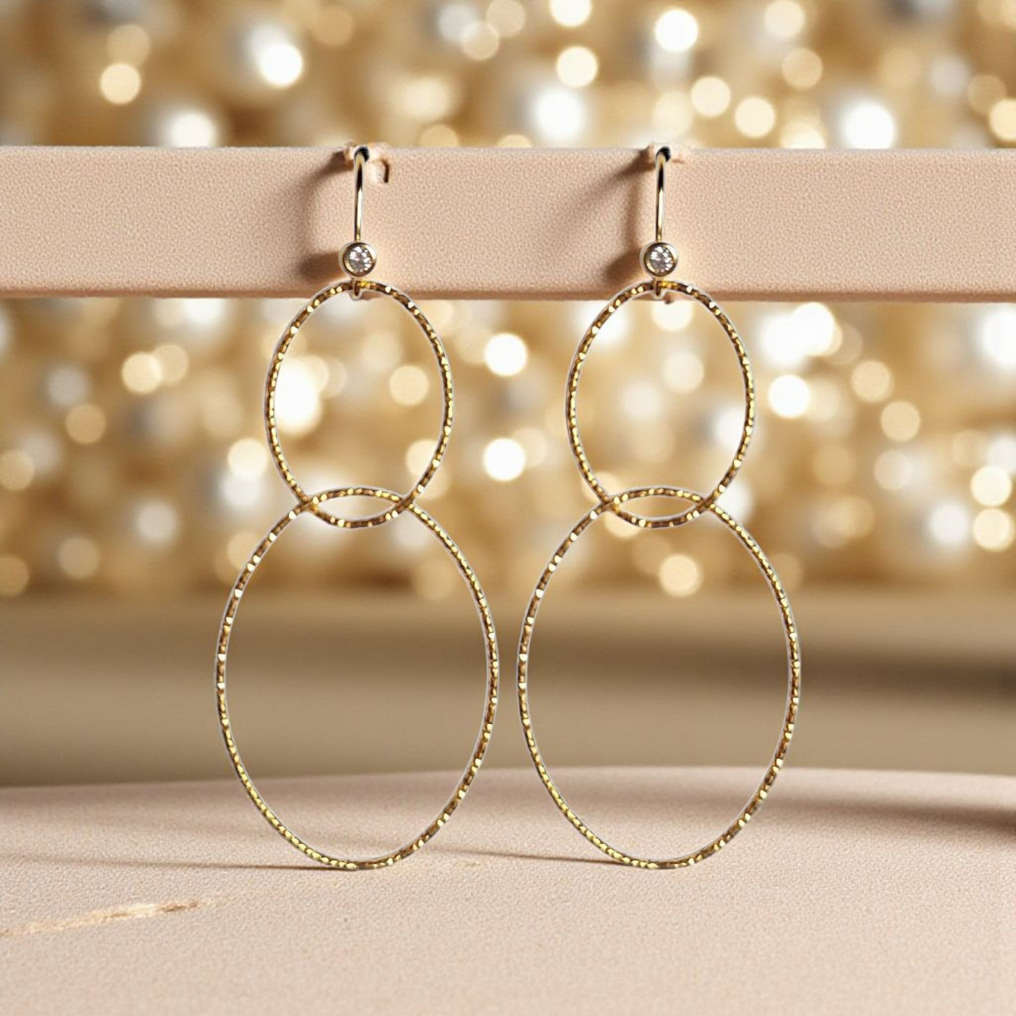 Grethe Winter - Wholesale Dangle Earrings - INFINITY earrings made of 925 silver (gold-plated) with zirconia1