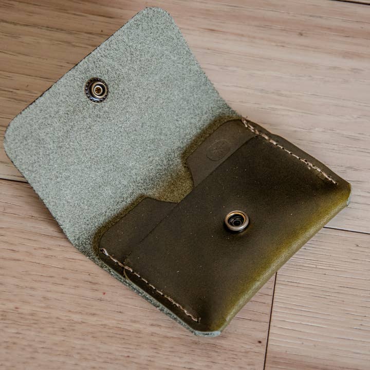 In Blue Handmade - Wholesale Wallet - Women's - Leather Card Wallet | Small Snap Handmade Leather Wallet6