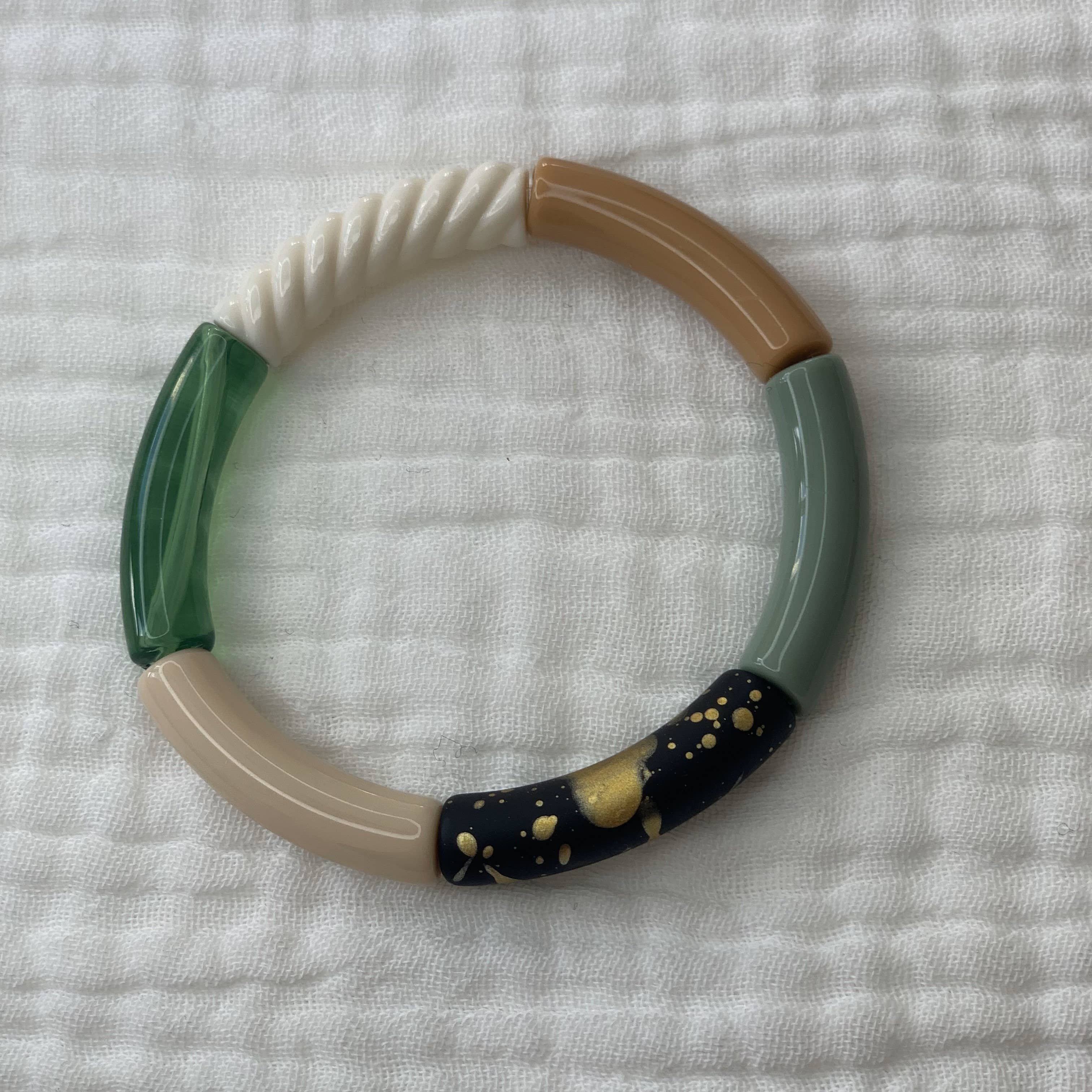 Manacreations – wholesale Pärlarmband – Elastiska bangles i khakitoner12