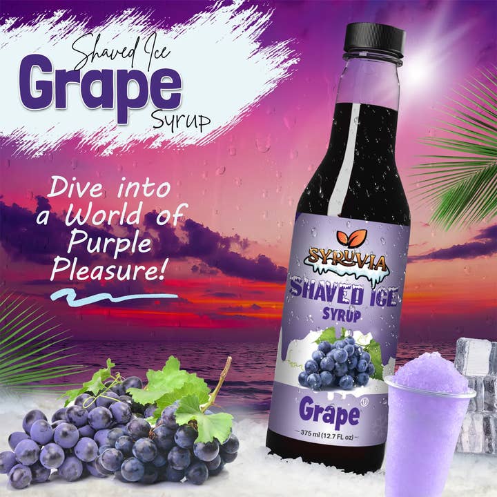 Syruvia - Wholesale Flavored Syrup - Shaved Ice Grape Syrup1
