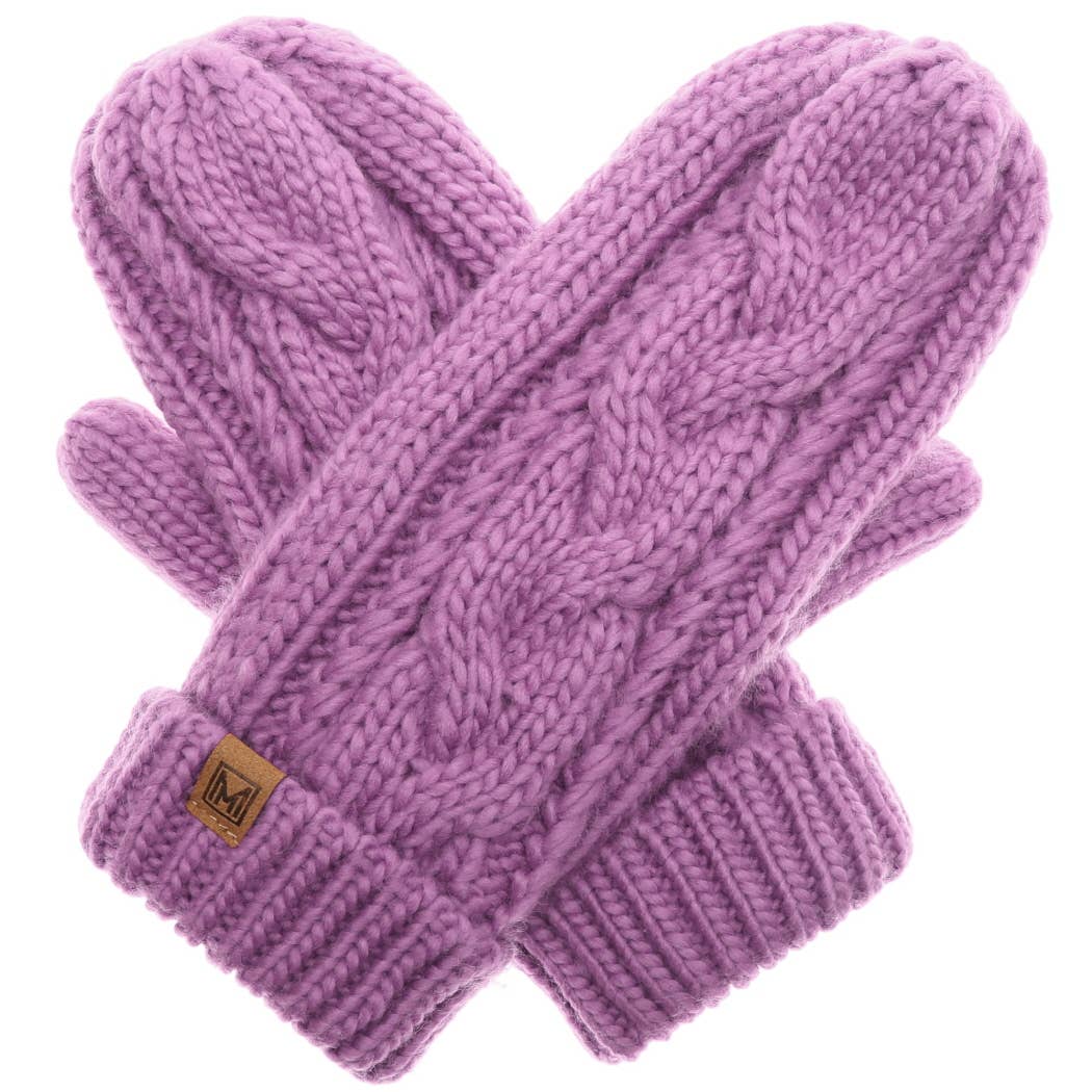 Fashion City - Wholesale Mittens - Women's - Winter Gloves Cable Knit Mittens with Fleece Lined19