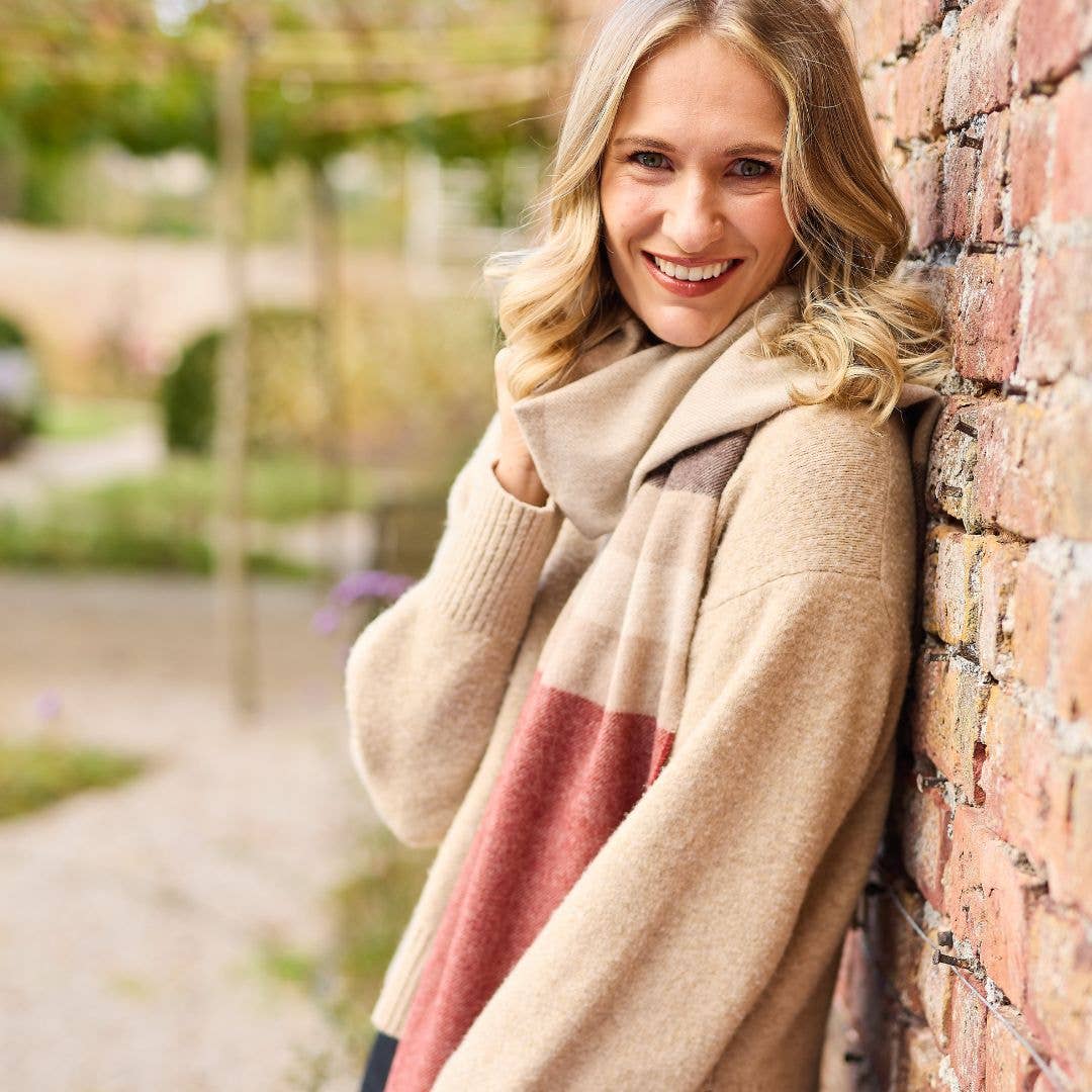 Tweedmill Textiles - Vente Écharpe – femme - Écharpe à rayures en laine d'agneau7