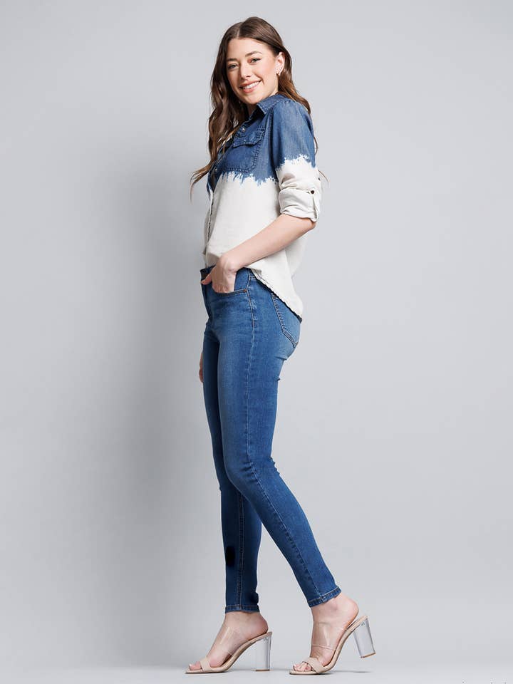 MEDIUM FÖRPACKNING 5-ficks Klassiska Ankellånga Skinny Jeans EP3105 för wholesale på Faire
