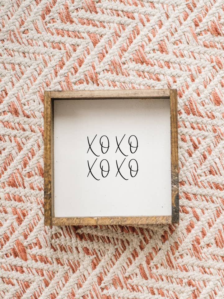 Stampa Incorniciata di San Valentino XOXO per la vendita all'ingrosso da parte di Williamraedesigns