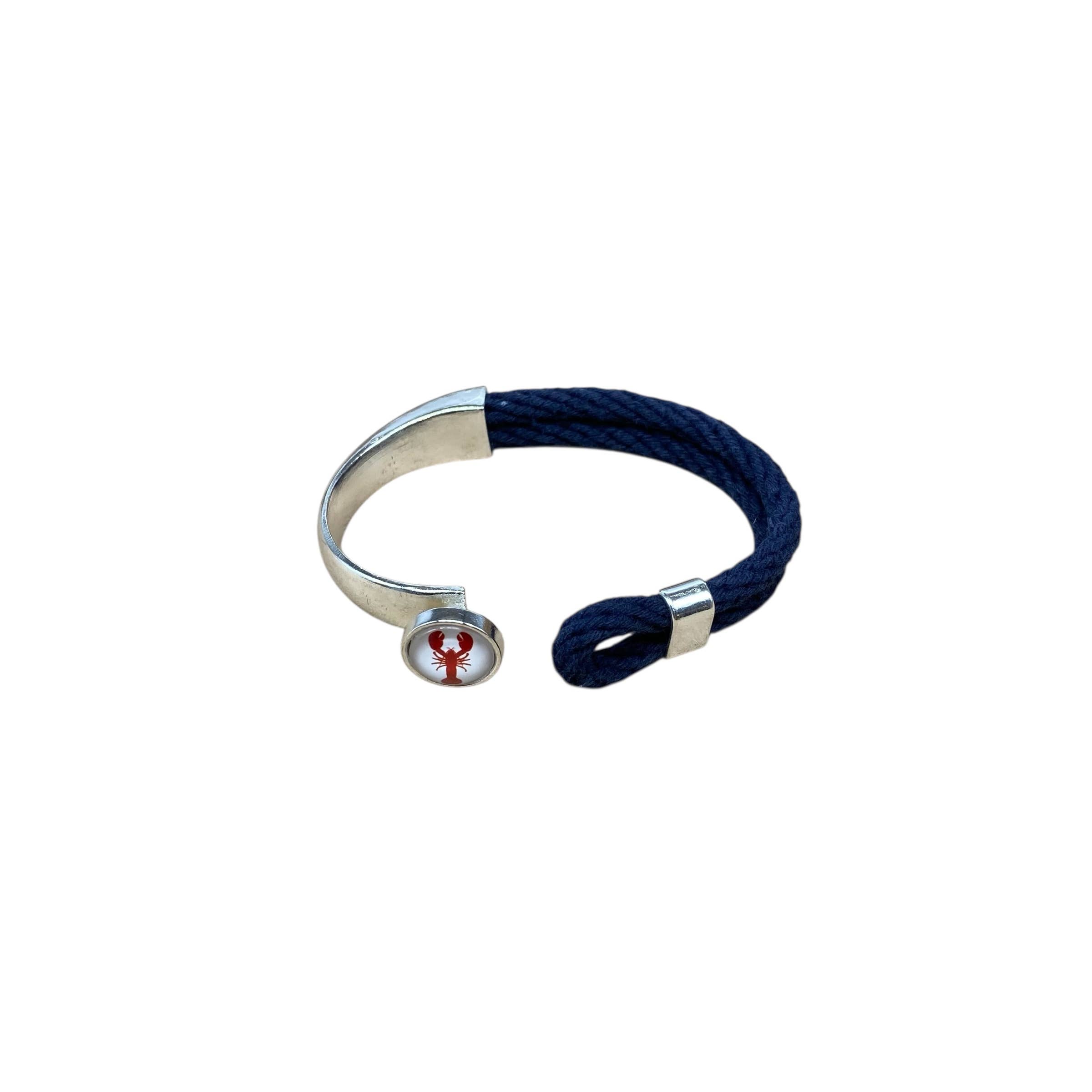 Addie Parker Jewelry - Wholesale Bangle Bracelet - Lobster with Navy Blue Rope Bracelet1