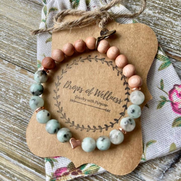 Drops of Wellness Goods - Wholesale Aromatherapy Bracelet - The Harley, Diffuser Bracelet, Aromatherapy Jewelry, Boho
