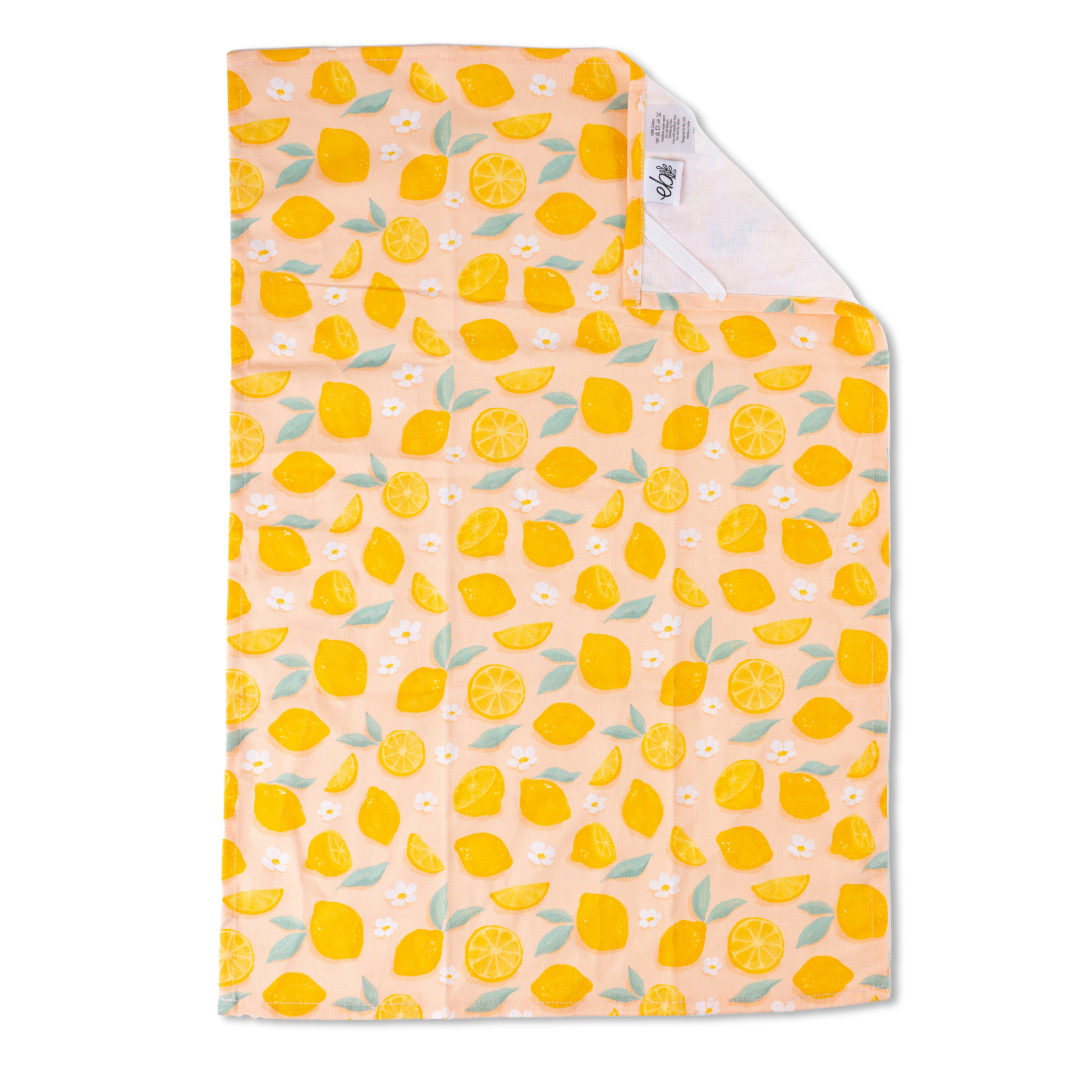 Elyse Breanne Design – wholesale Tea towel – Pack of 2 Painted Lemons Tea Towels2