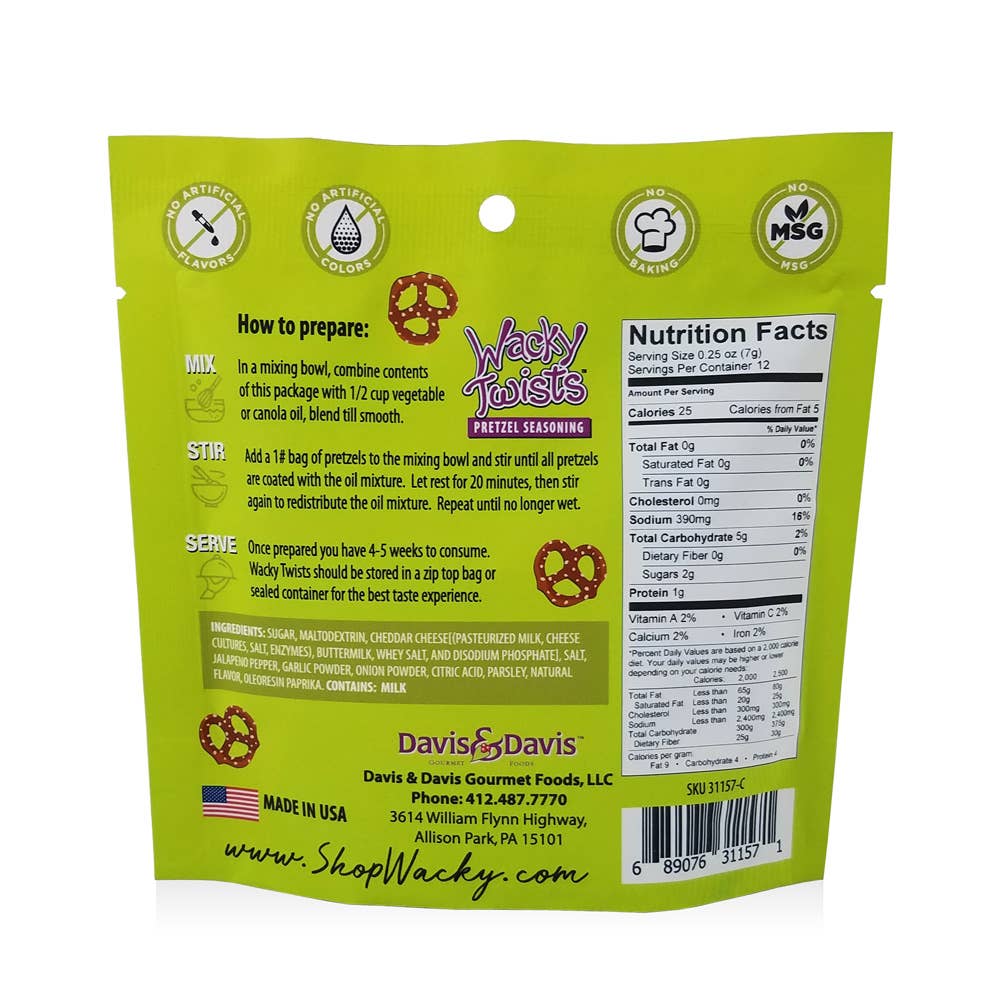 Davis & Davis Gourmet Foods - Vente Biscuit salé - Cheddar Jalapeno Twists1