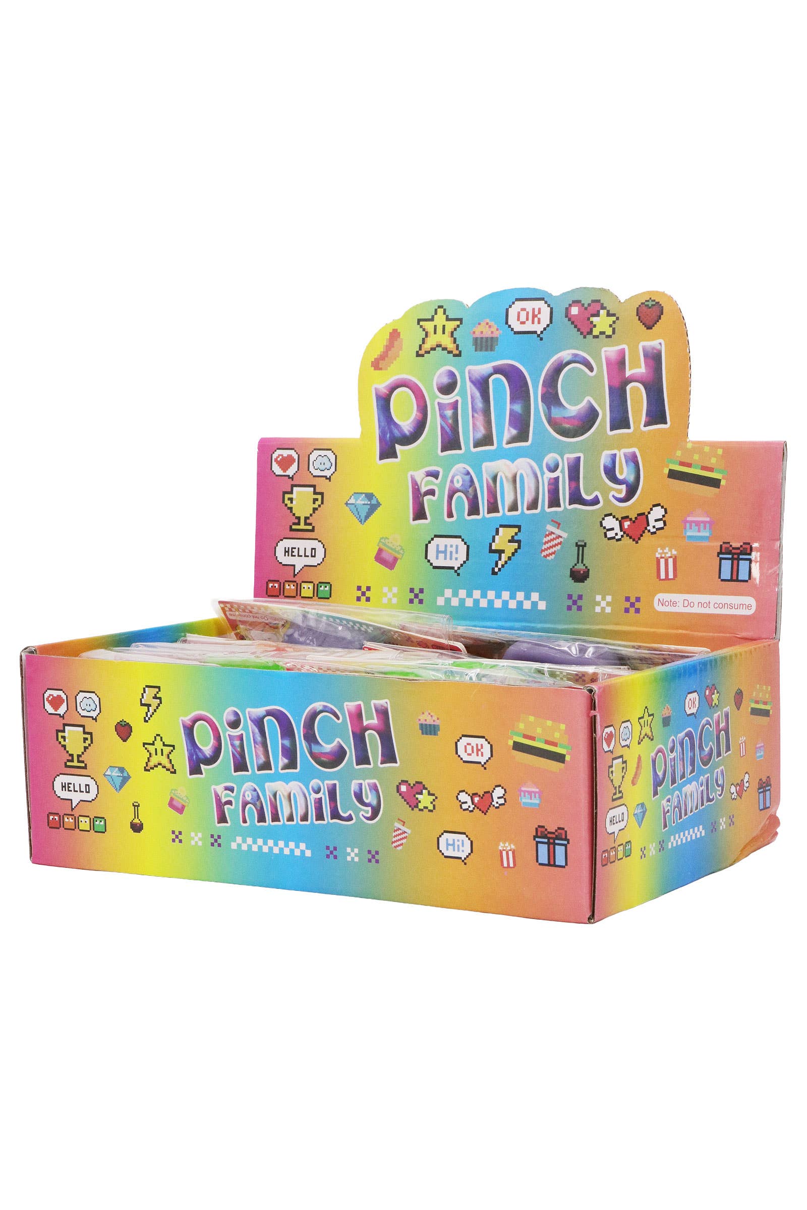 ASSORTED T-rex Dinosaur Sticky Mochi Pom Pom Squishy Bag for wholesale on Faire1