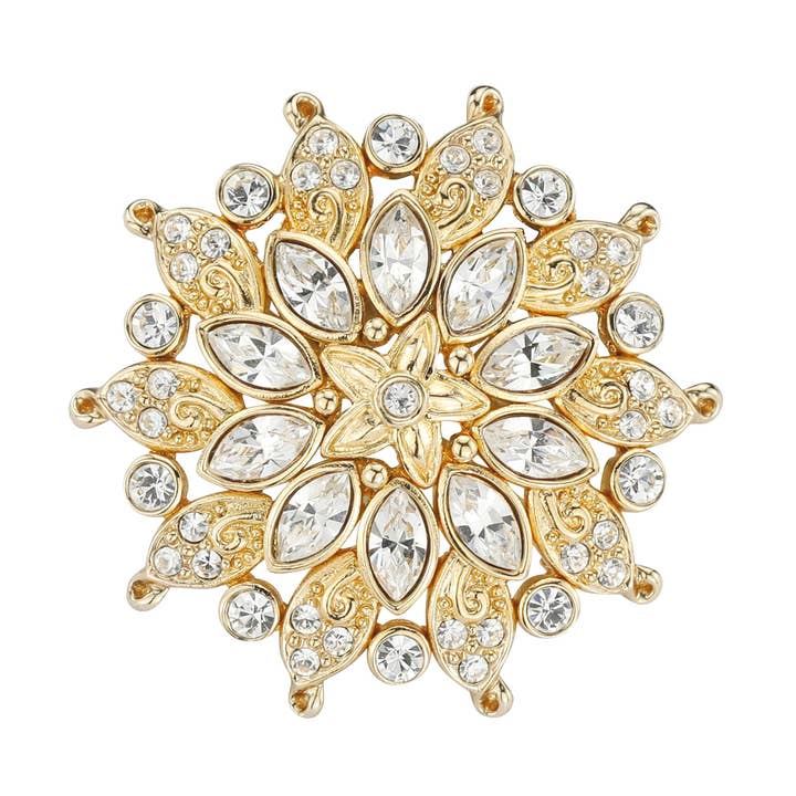 Gold Crystal Star Brooch - LIMITED EDITION for wholesale by Emma Holland