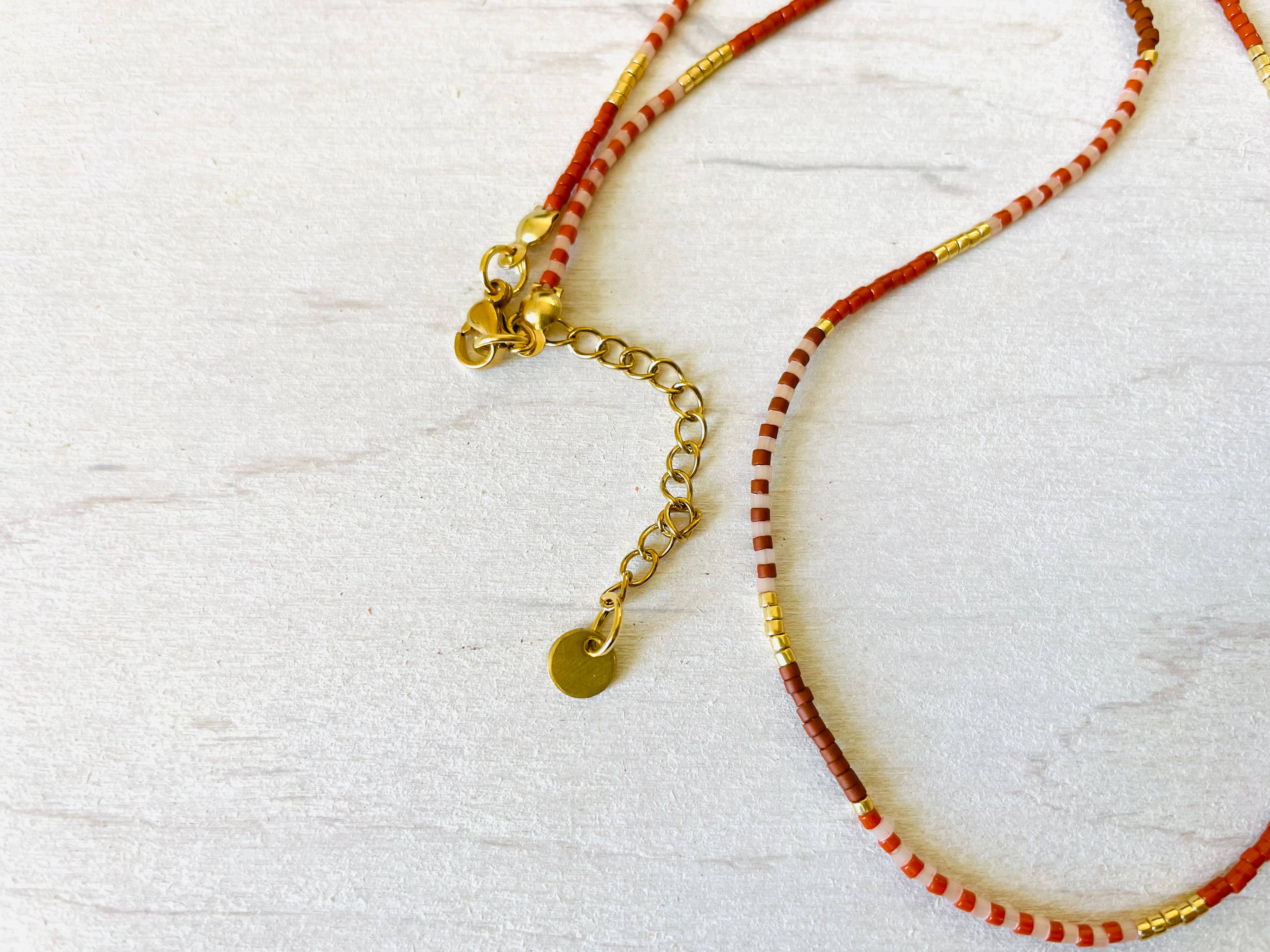 Atelline - Wholesale Beaded/Pearl Necklace - Pearl necklace, stainless steel necklace, choker C0342