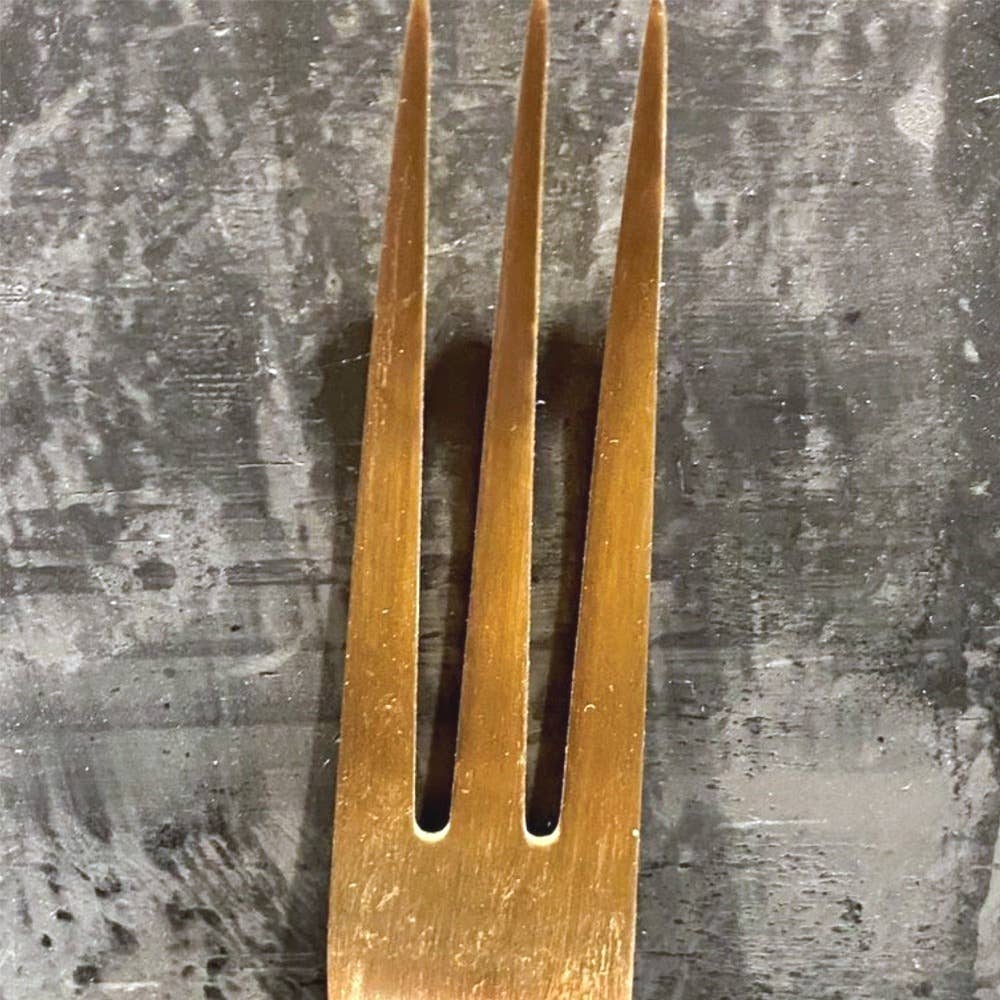 LES SCULPTEURS DU LAC – Garfo de mesa por atacado – Conjunto de 6 garfos de cobre fondue com veado gravado2