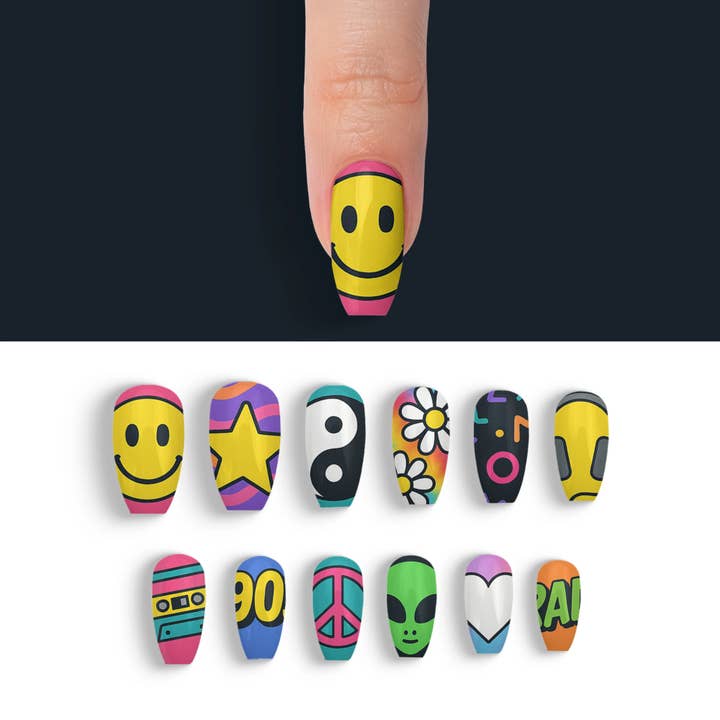 FYNE BODY - Wholesale Press-on/fake nails - Retro Drip 90's Press-On Nails56