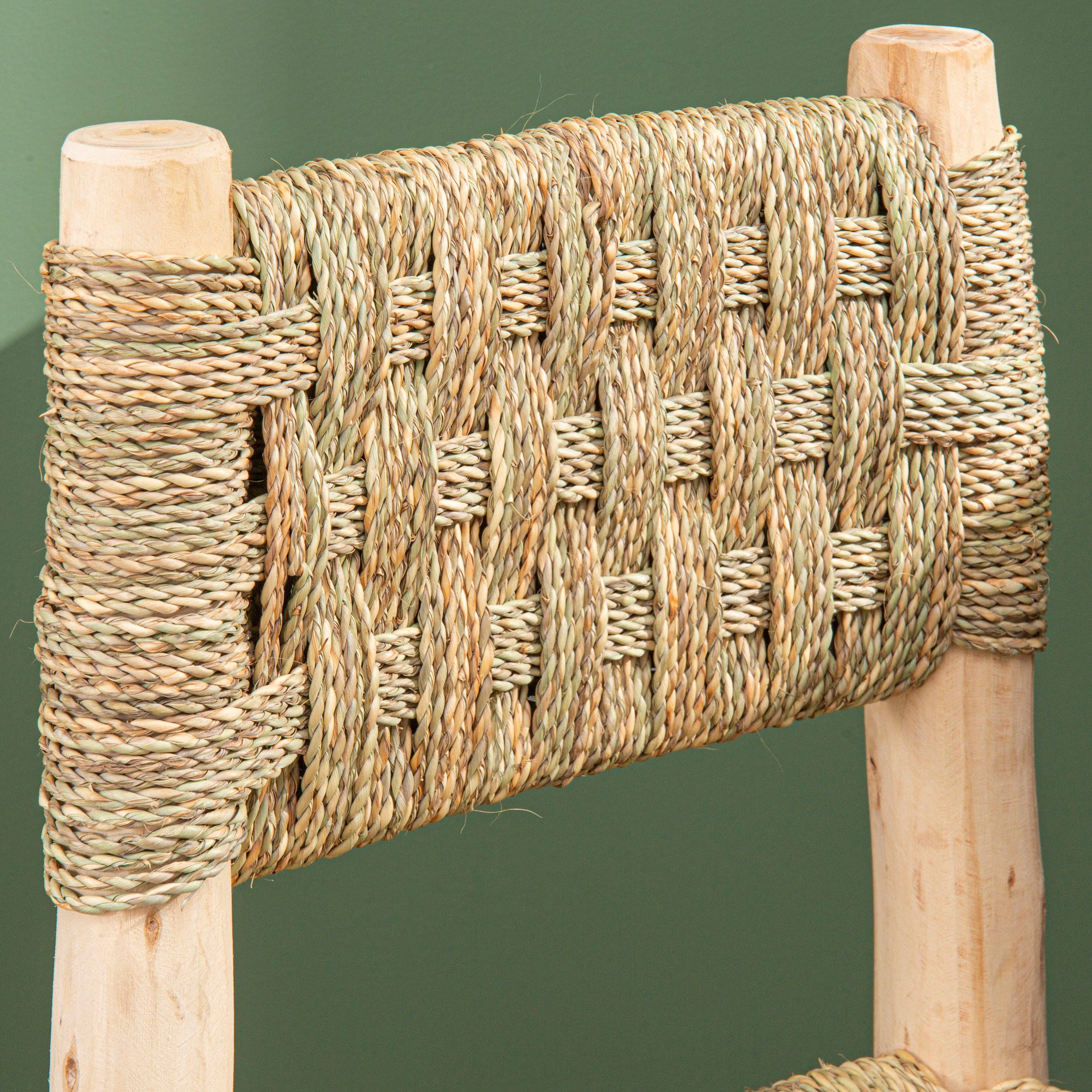 Bohome Living – Tamborete por atacado – Cadeira alta de madeira e corda - 70 cm1