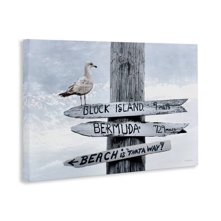 Stupell Industries - Wholesale Wall Sign - Vacation Beach Signs with Seagull - Unframed Wall Art10