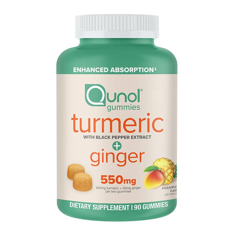 Qunol - Wholesale Oral Supplement/Vitamin - Qunol Natural Turmeric & Ginger and Black Pepper Gummy 550mg0