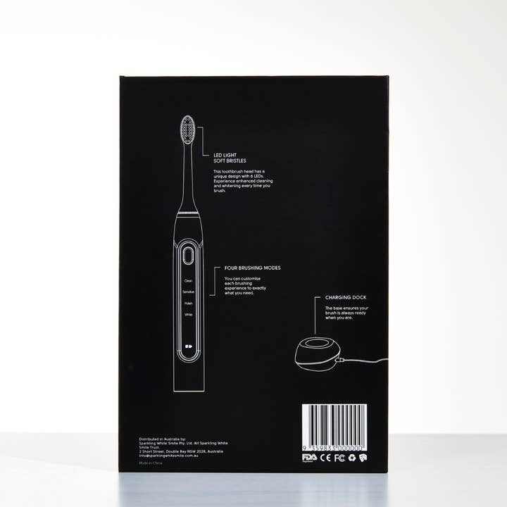 Sparkling White Smile - Wholesale Toothbrush - LED Sonic Electric Toothbrush in Black8