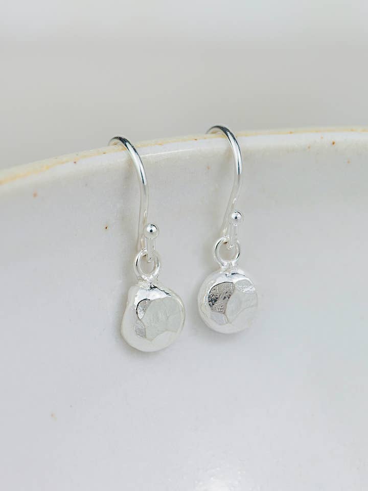 Sterling Silver Nugget Earrings for wholesale by Lucy Kemp Jewellery