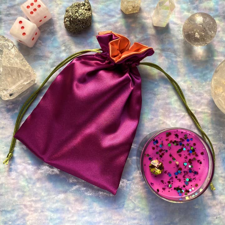 Satijnen tas - Magenta/Coral voor wholesale door Shadowplay Collective