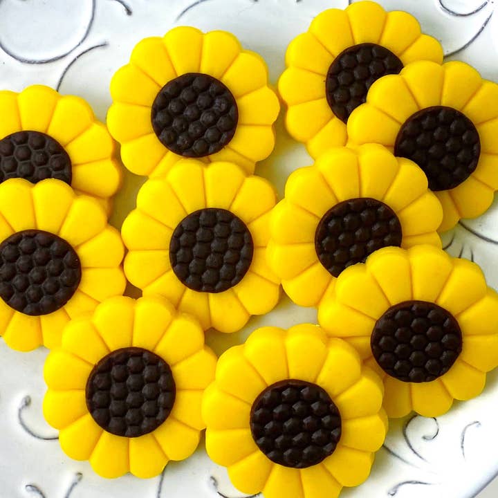 marzipops - Venta al por mayor Dulces con chocolate - Flores de Caramelo de Mazapán Gourmet > Margaritas y Girasoles