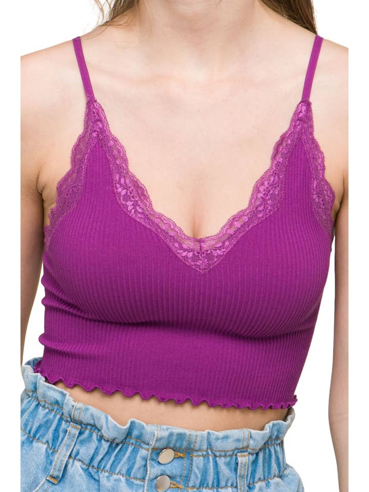 Vanilla Monkey - Wholesale Camisole - Women's - Seamless Laced Detail Camisole