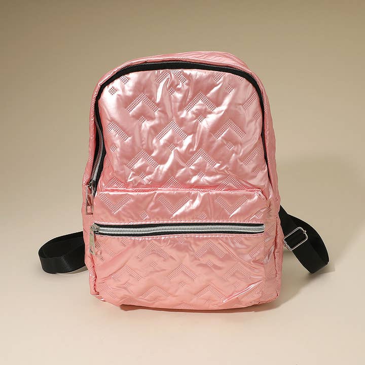 Sensibling Corp. - Wholesale Backpack - Women's - Shiny Quilted Everyday Backpack Bag4