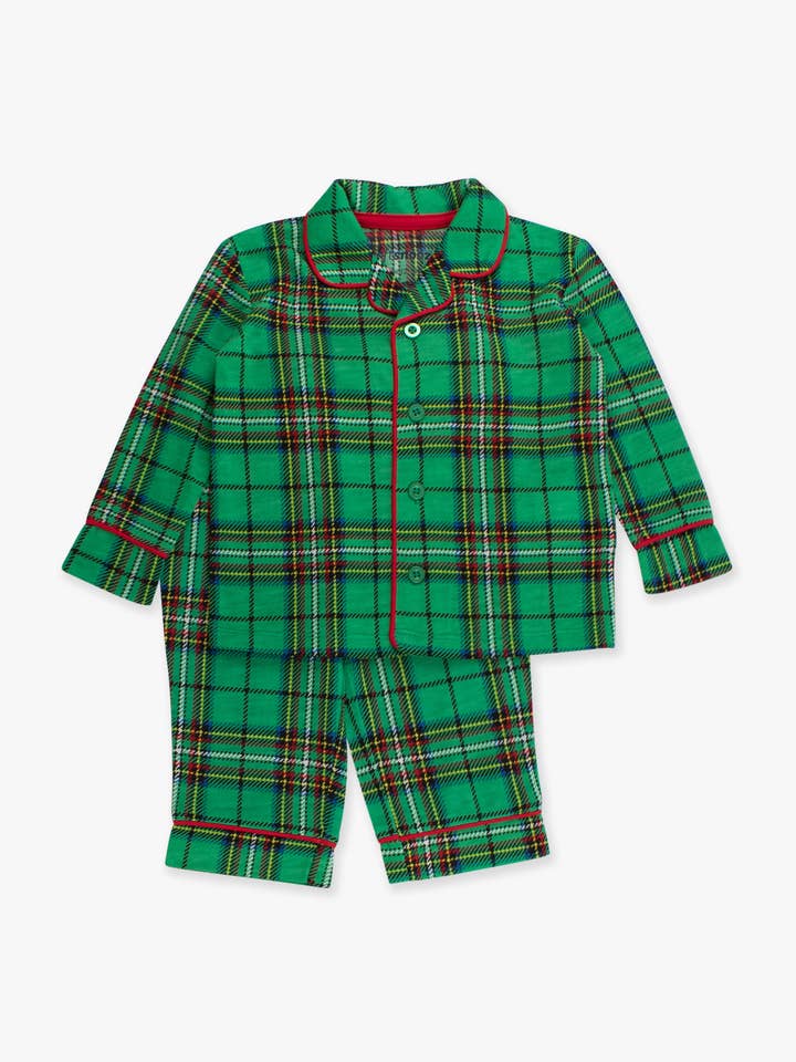 SoftSnooze™ Boys Green Nicholas Plaid Long Sleeve Button Up Pajama Set
for wholesale on Faire7