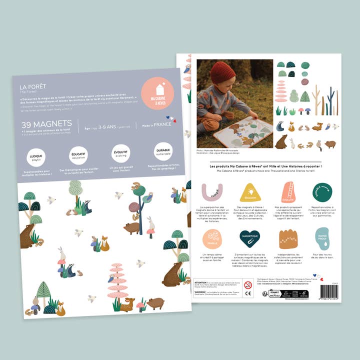 Magnetspil med skovdyr for engroshandel hos Ma Cabane à Rêves