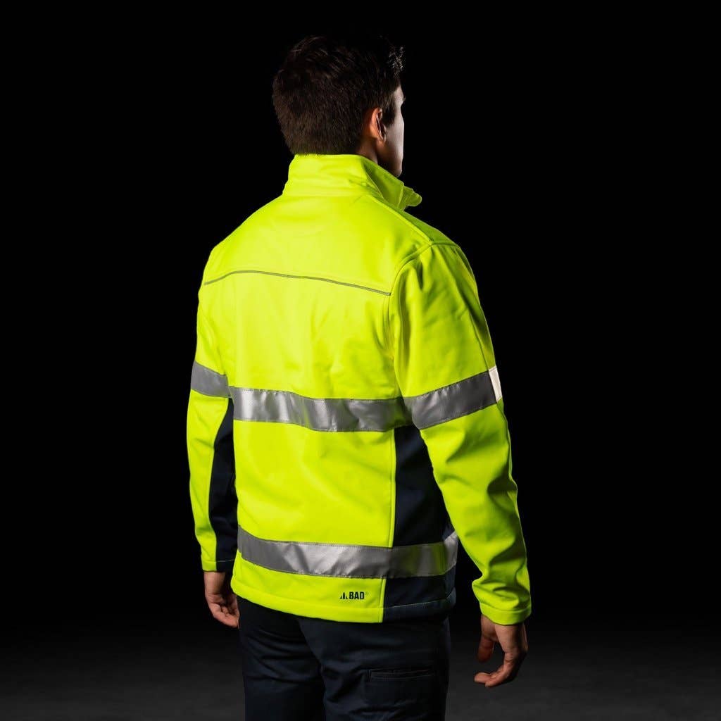 BAD WORKWEAR - Wholesale Jacket – Men's - BAD WATERPROOF HI-VIS SOFTSHELL JACKET WITH 3M TAPE2