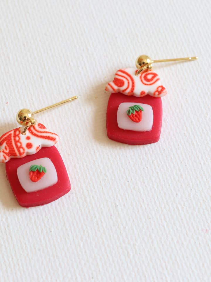 Tiny Jam Jar Dangles for wholesale by Lily and Sparrow Clay