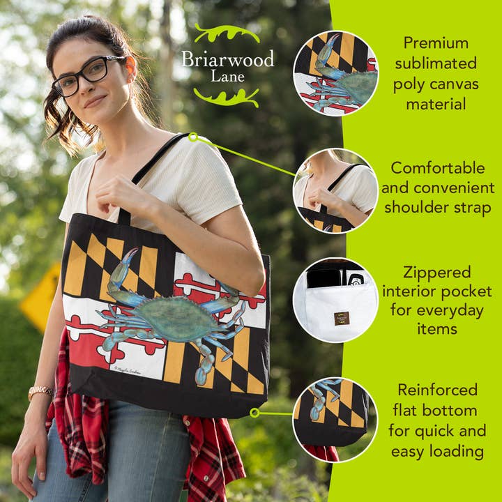 Briarwood Lane - Vente Tote bag – unisexe - Sac fourre-tout Maryland Crab Everyday 15 « x 14" x 7"1