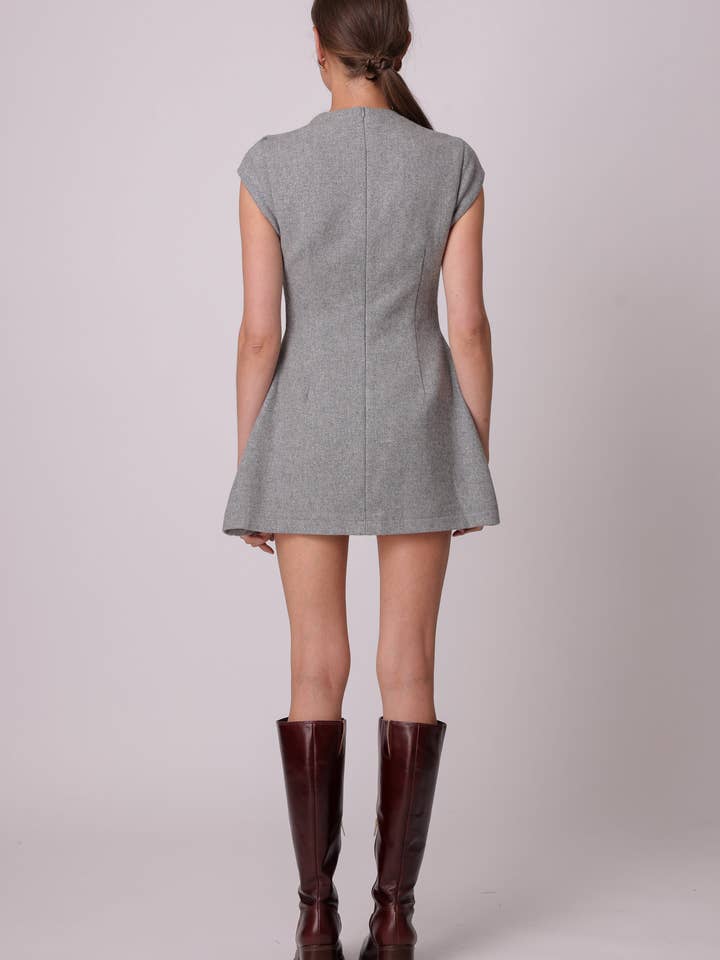 GREY DAMSON MINI DRESS for wholesale on Faire5