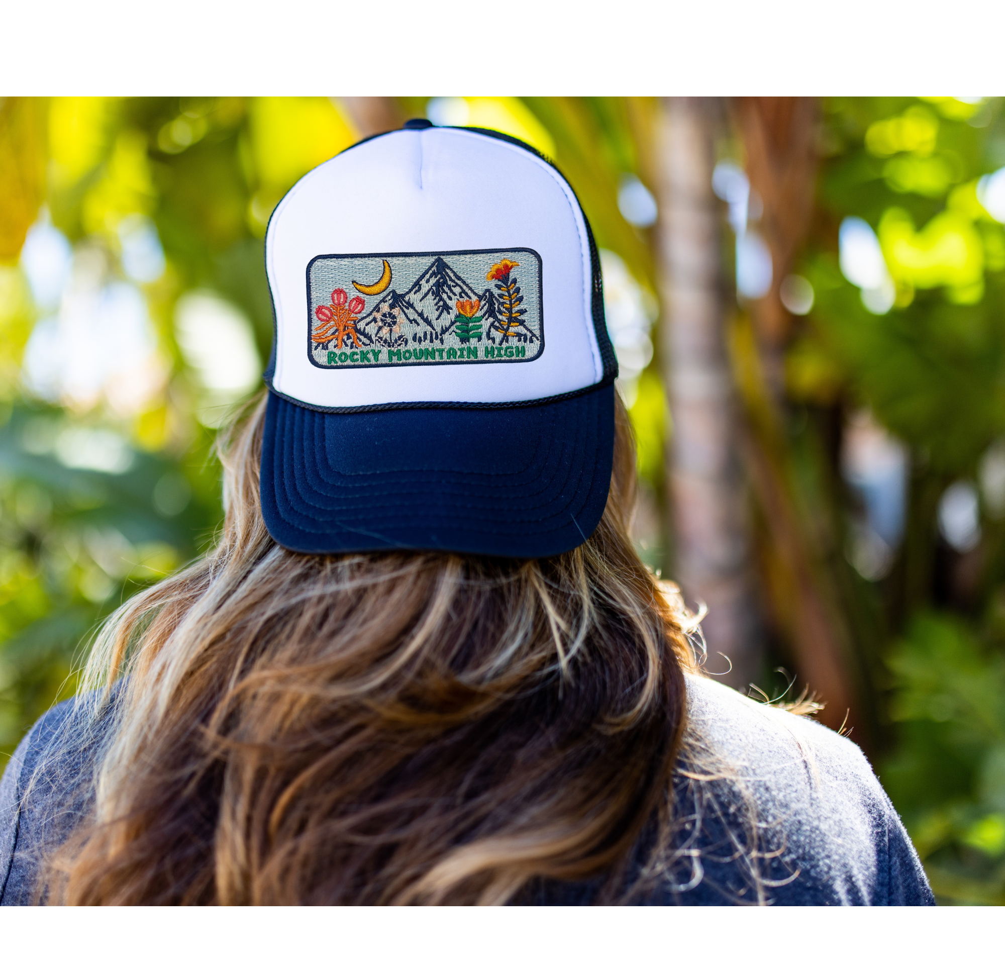 Spruce Seed - Wholesale Trucker Hat - Women's - Adult Trucker Hat- Rocky Mountain High Patch 1