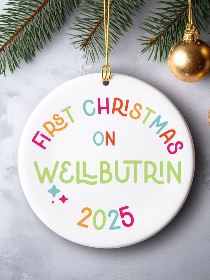 primer adorno de Navidad con Wellbutrin para venta al por mayor de Square Peggy