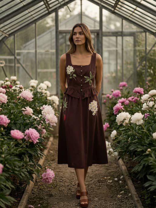 Conjunto de Duas Peças em Linho Bordado por atacado de RUBIENN