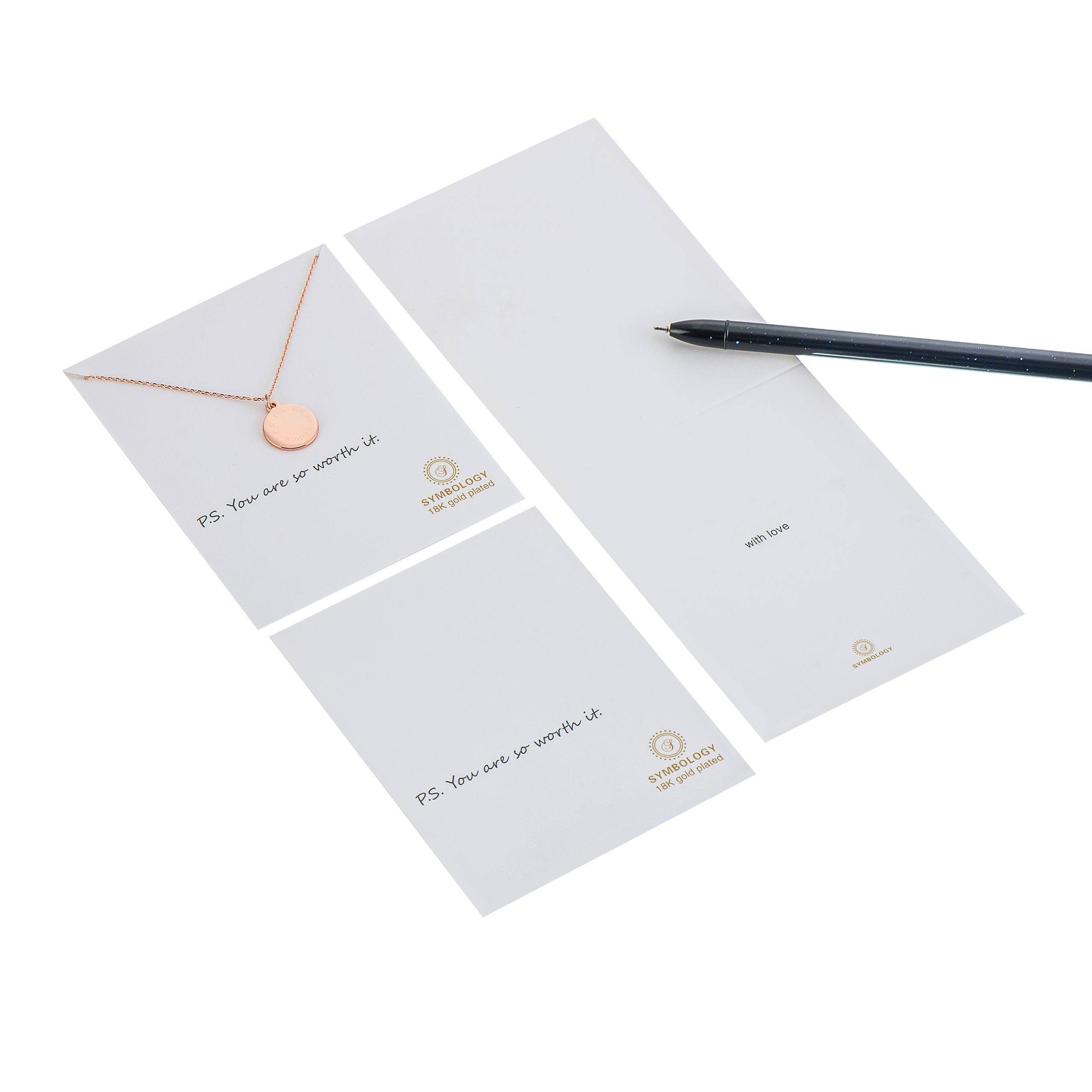 SYMBOLOGY JEWELLERY – wholesale Pendant/charm necklace – You Worth Pendant Necklace (Gift boxed)3