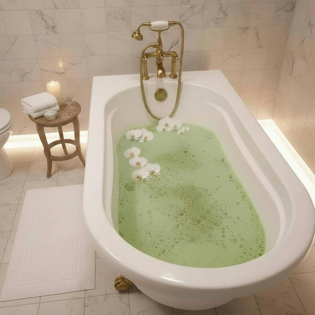 Pure Drop - Wholesale Bath bomb/fizz - Organic Matcha Greentea Large Bath Bomb - 8oz1