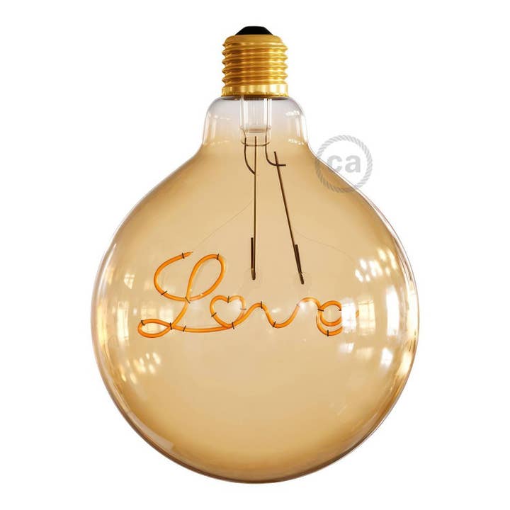 Golden LED Bulb for Suspension Globe G125 Single Filament for wholesale by LIGHTINUP S.R.L.