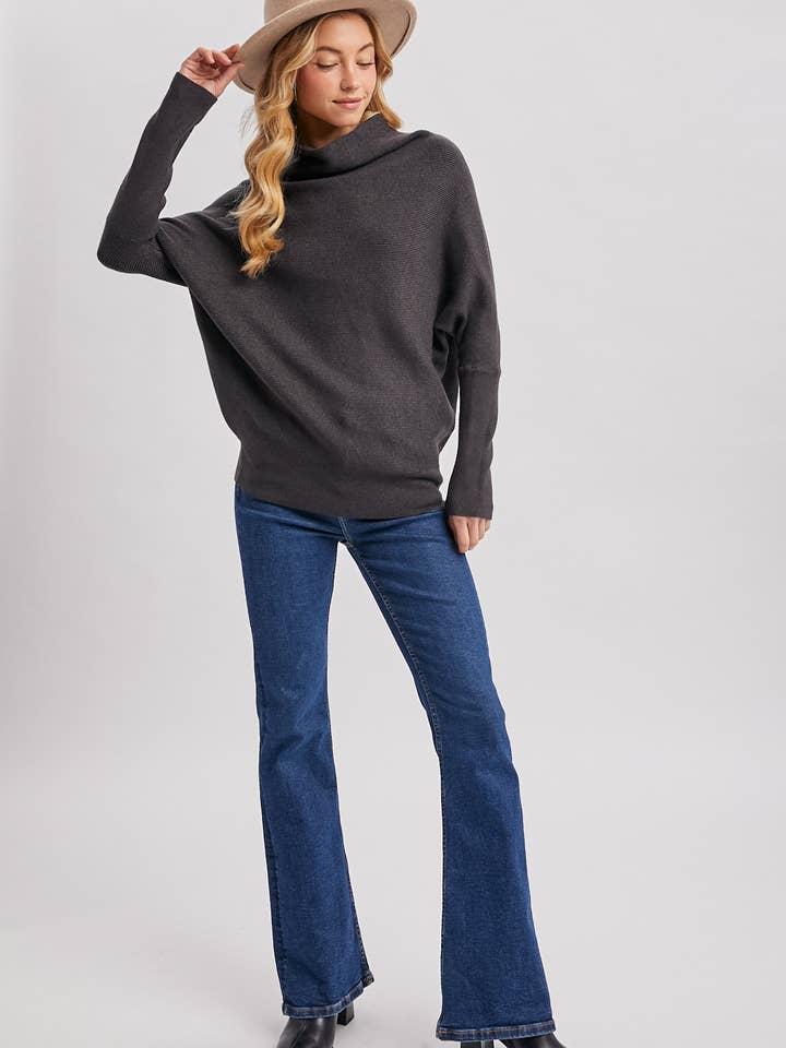 Bluivy - Wholesale Knit Sweater - Women's - SLOUCH NECK DOLMAN SLEEVED PULLOVER8