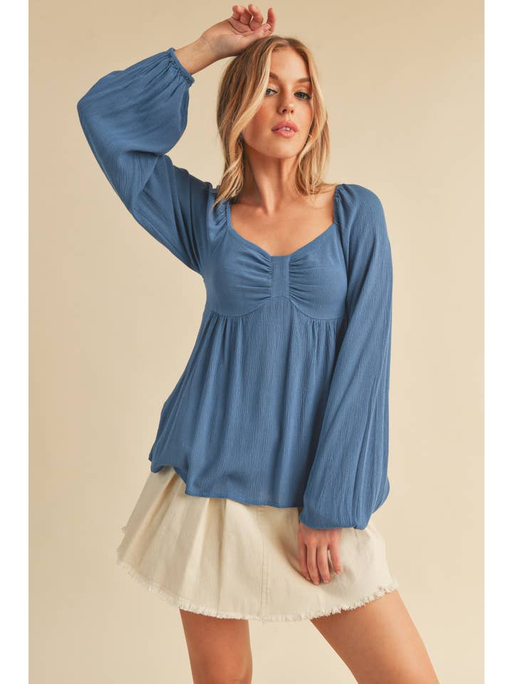 AEMI + CO - Wholesale Blouse - Women's - 8136BK Silvana Top