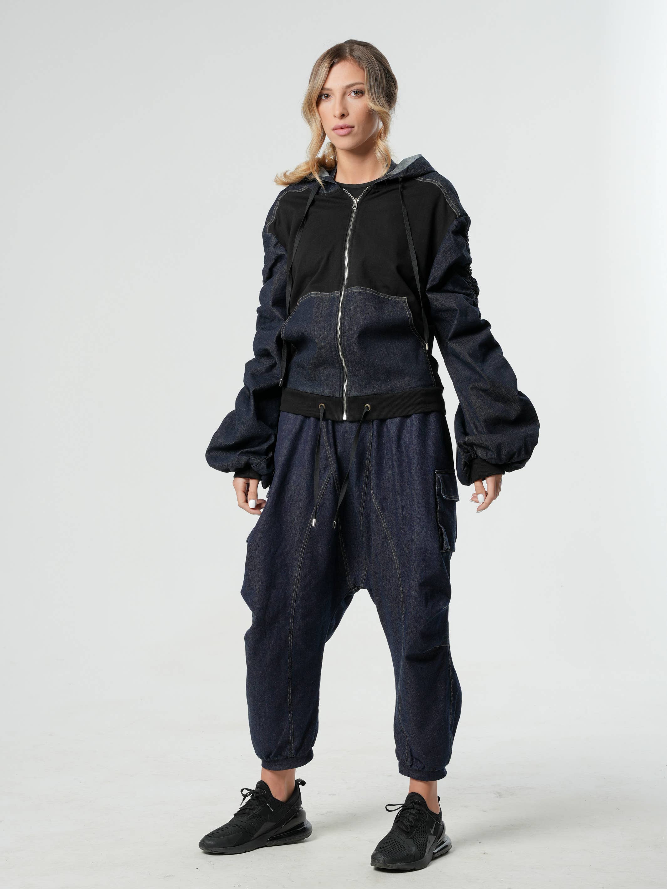 Metamorphoza - Wholesale Jacket - Women's - Denim Hooded Jacket7