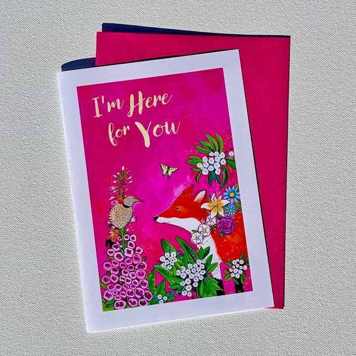 I'm Here For You Card (Blank Inside) for wholesale by Lori Portka - Happiness Through Art