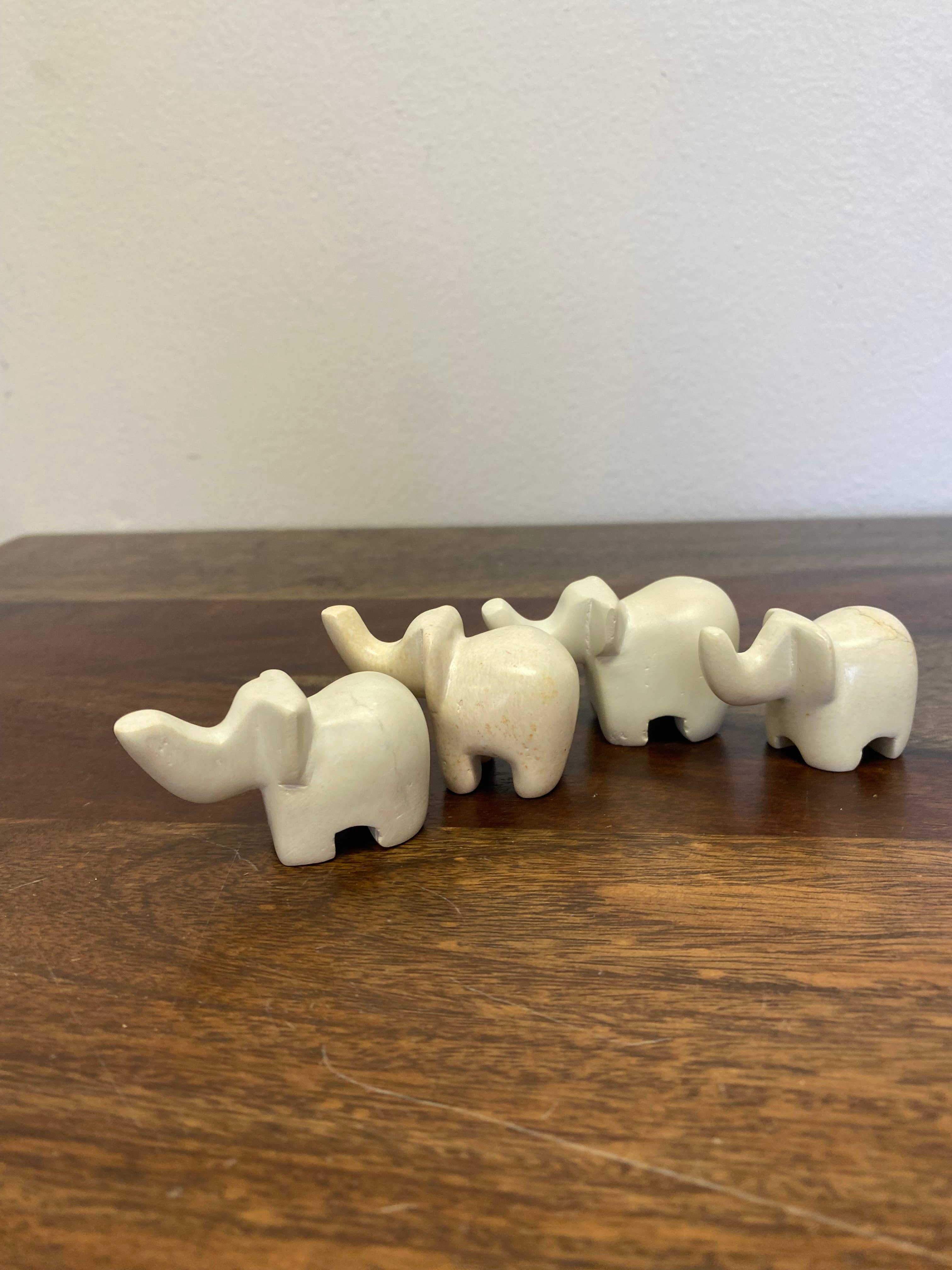 Gitzell FairTrade - Wholesale Decorative Figurine - Soapstone Animal Figurine, elephant small4