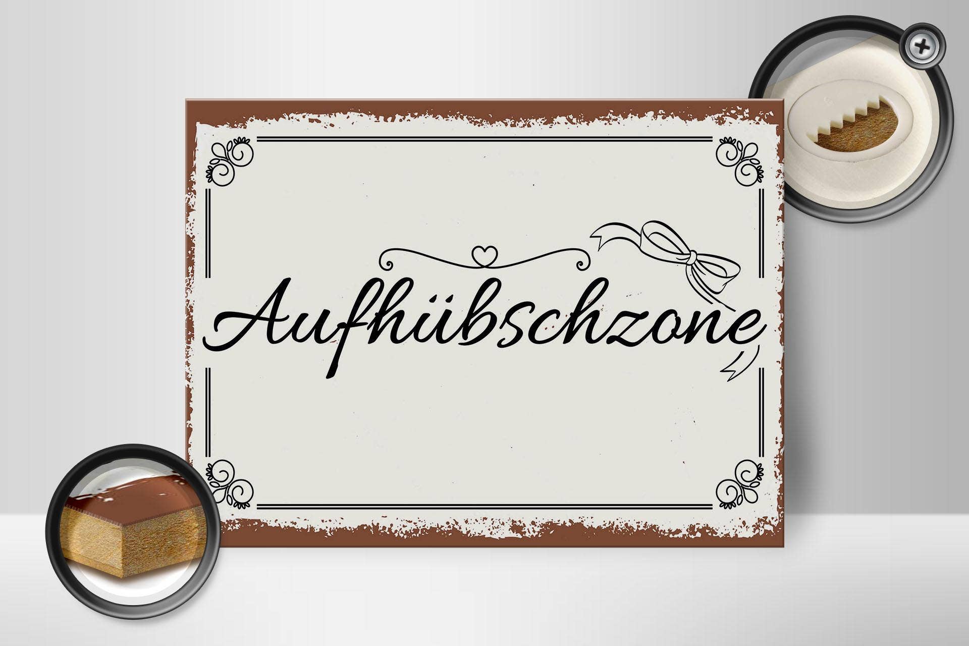 Femer - Wholesale Sign - Wooden sign saying 30x40 cm Beautifully Zone Deco1