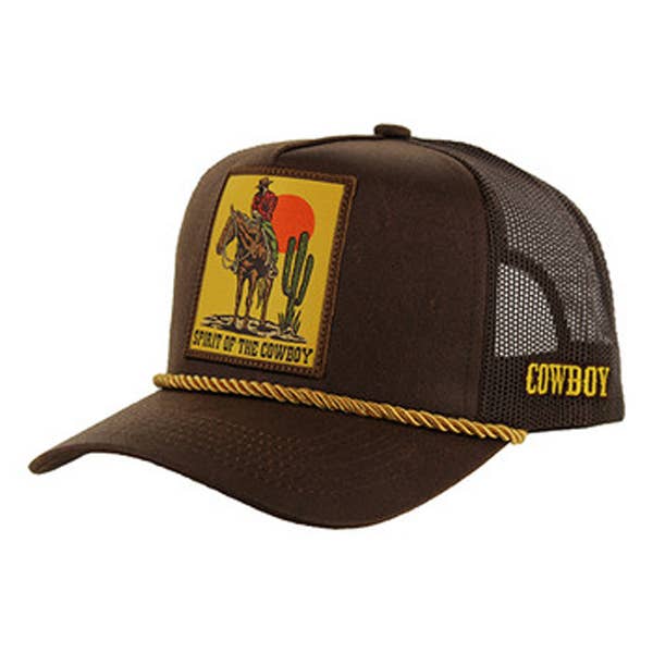 S & J Gift Inc – wholesale Trucker hat – Unisex – Cowboy Oil Leather Trucker Cap – One Size Fits Most3