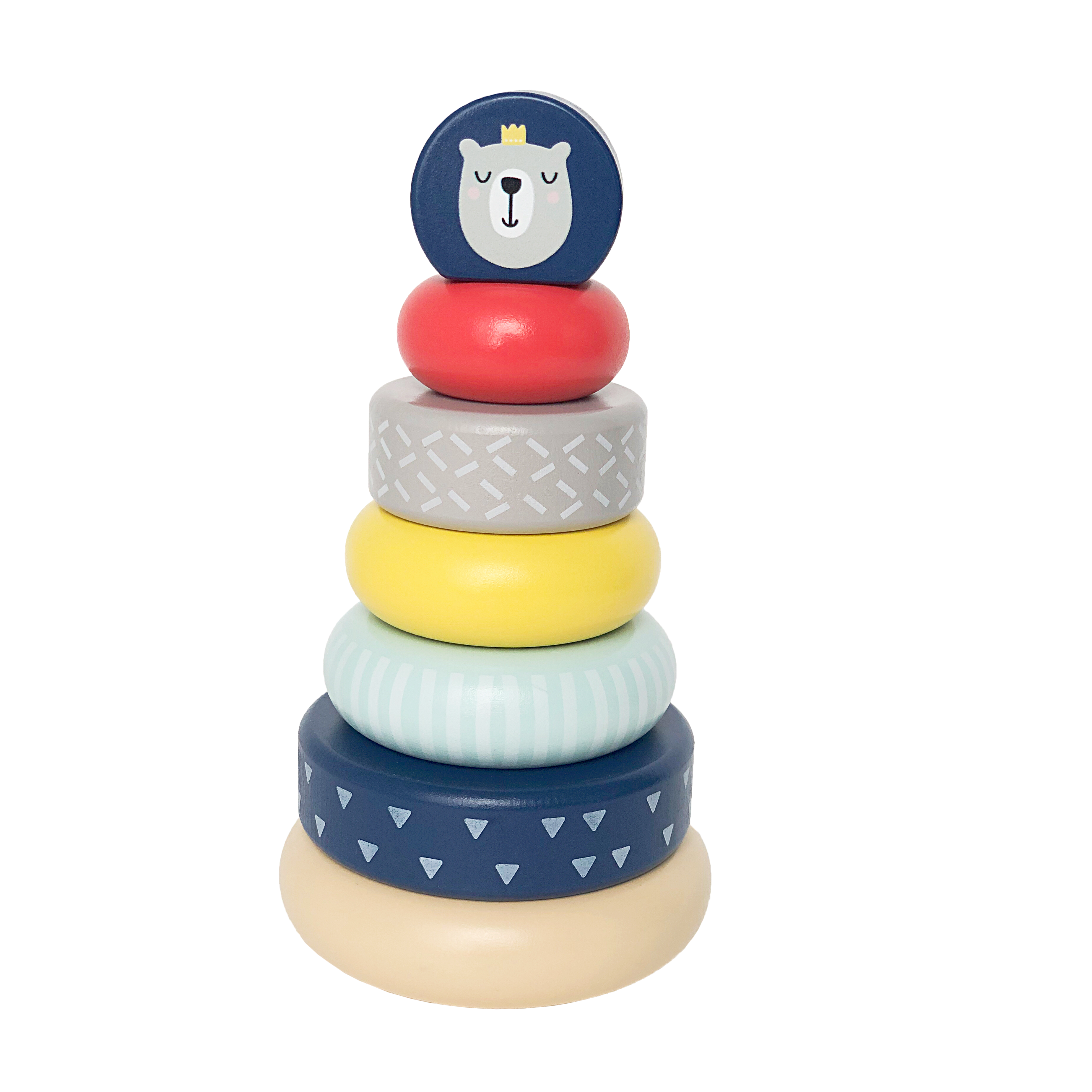 Leo & Friends - Wholesale Stacking Rings Game - Baby - Leo & Friends Wooden Stacking Toys, 6 Wooden Rings15