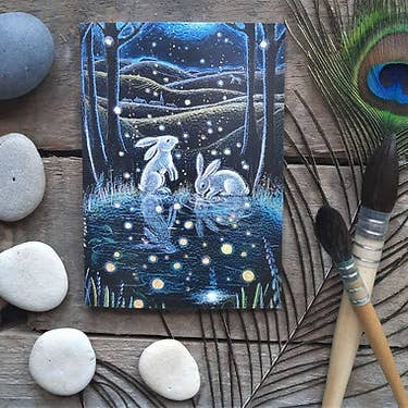 Hannah Willow Art - Wholesale Gewone wenskaart - Woodland Spring wenskaart