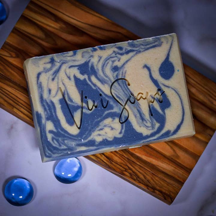 ViviSoaps - Vente Pains de savon - Thym aux bleuets - Savon au lait de chèvre6