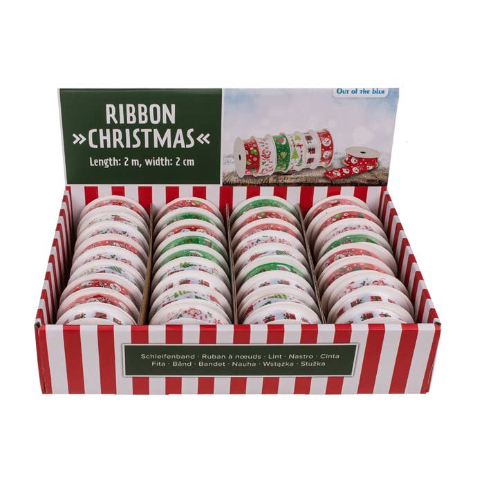 Out of the blue KG - Wholesale Ribbon - Gift Wrapping - Ribbon, Christmas, polyester, 2 cm x 2 m,
