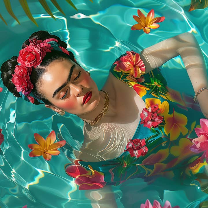 Fripperies - Wholesale Postcard - Frida Kahlo: Floating | Map of Fripperies